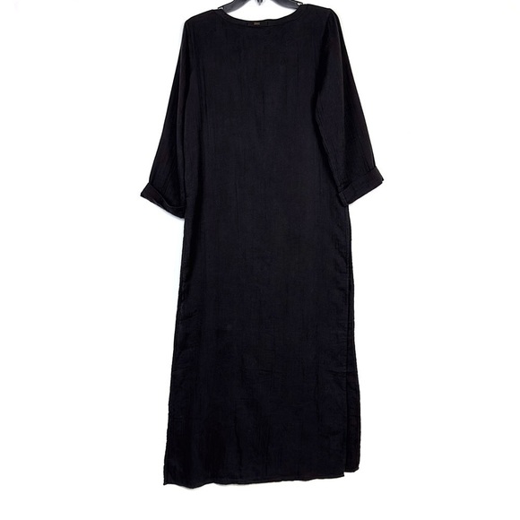 NEW O'Neill Black Kayson Maxi Cover-Up Dress Size Small High Side Slits - Picture 9 of 14